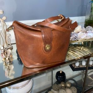 Brown COACH Bucket Purse